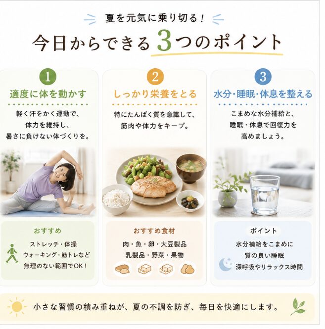 夏を元気に乗り切るポイント